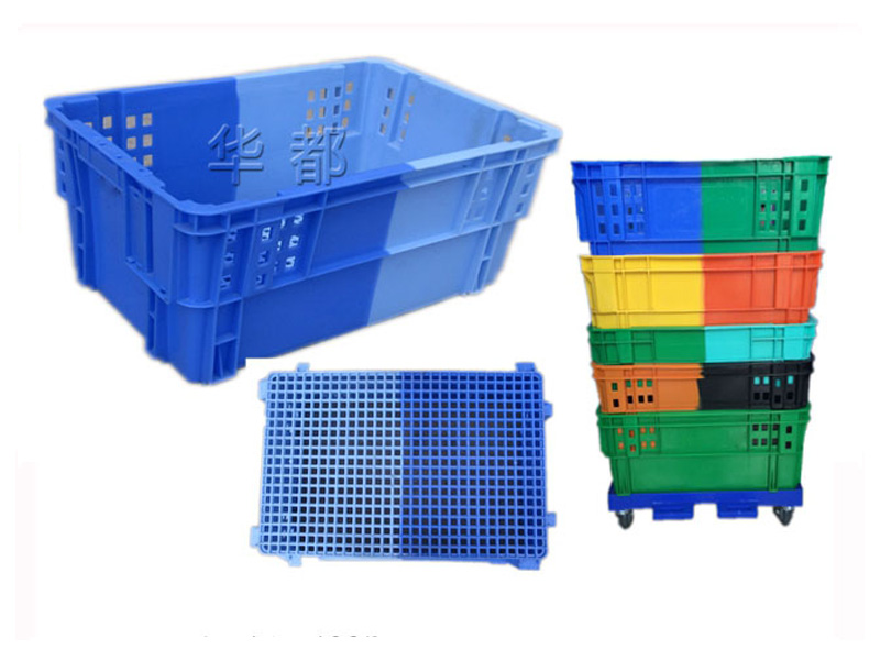K278 Double-color Reversible Stackable Plastic Basket