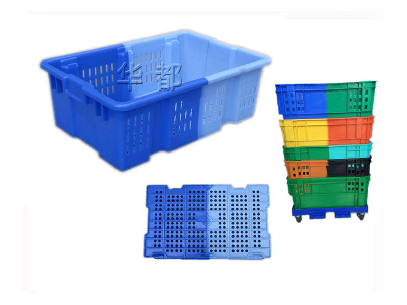 K259 Double-color Reversible Stackable Plastic Basket
